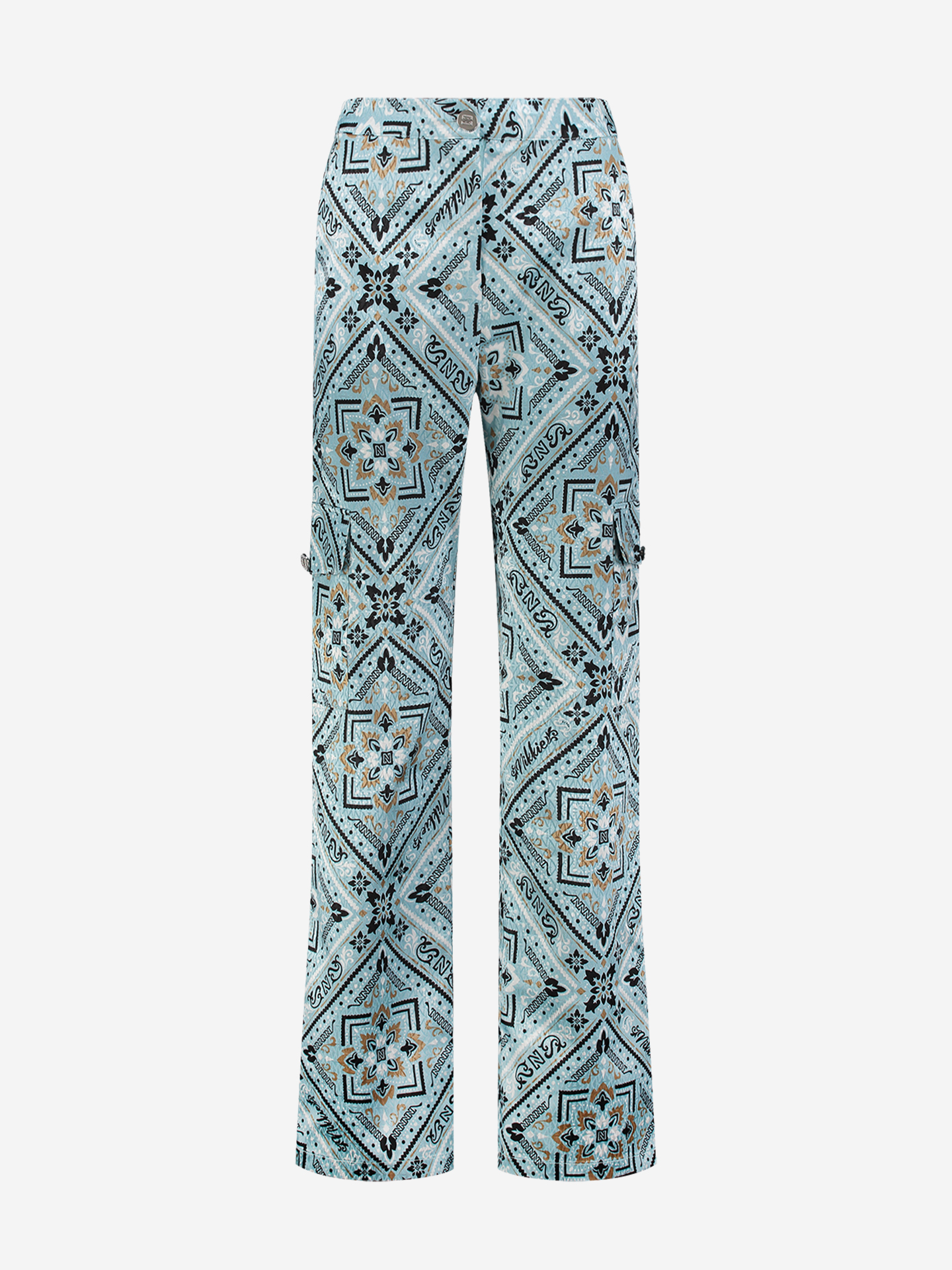 Wide leg trouser with print