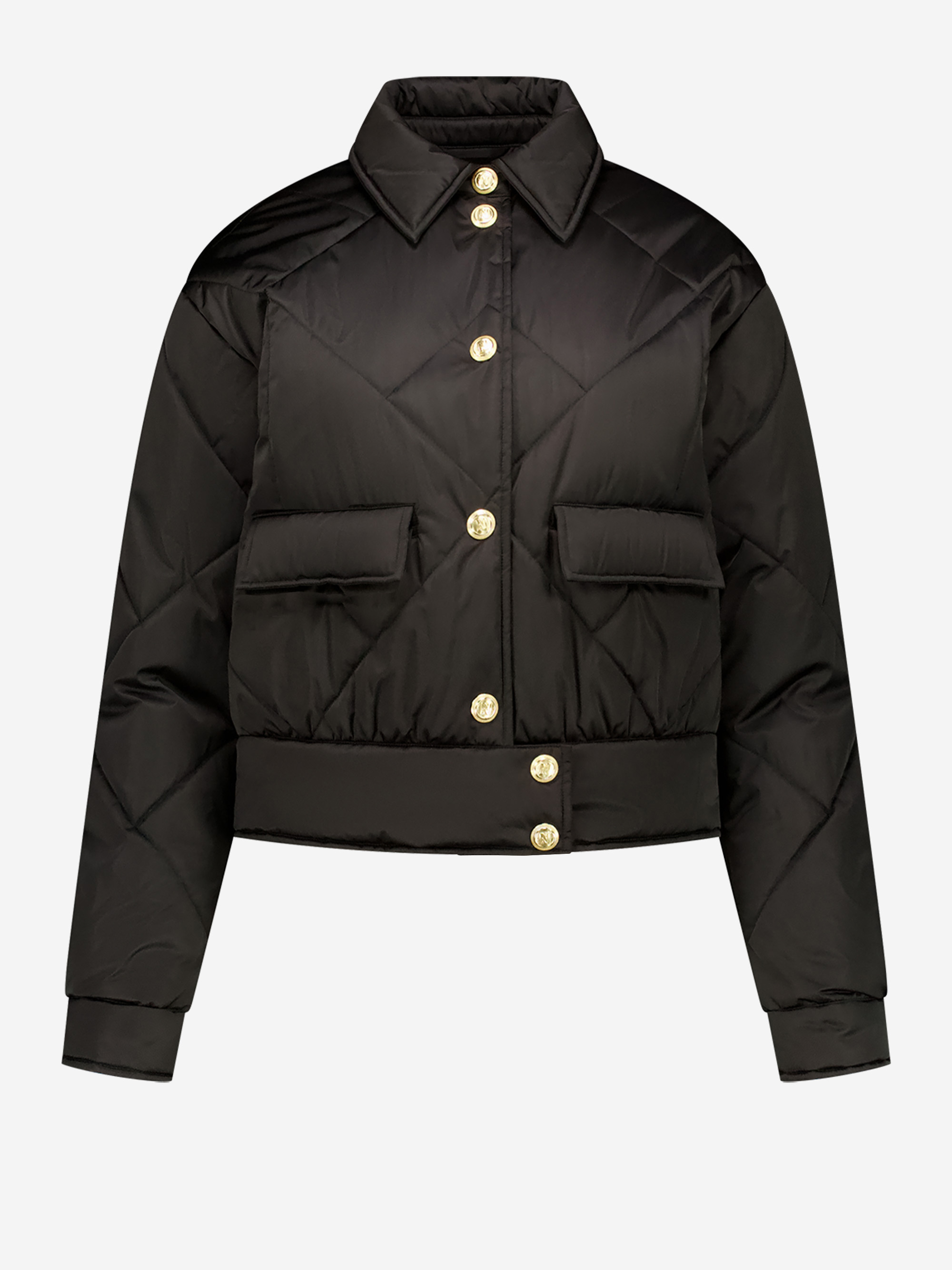 Puffer jacket with collar 