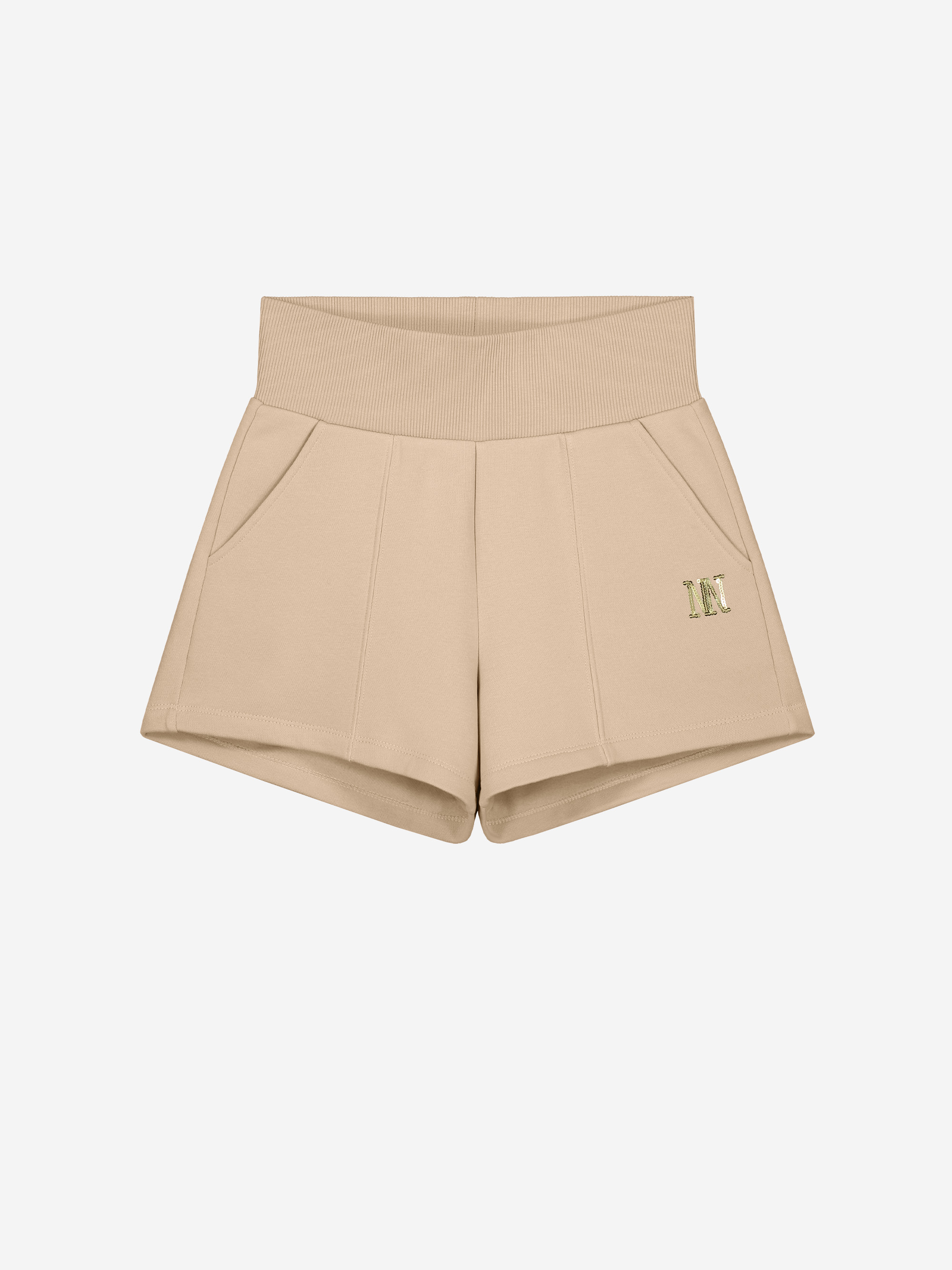 Shorts with sequins logo