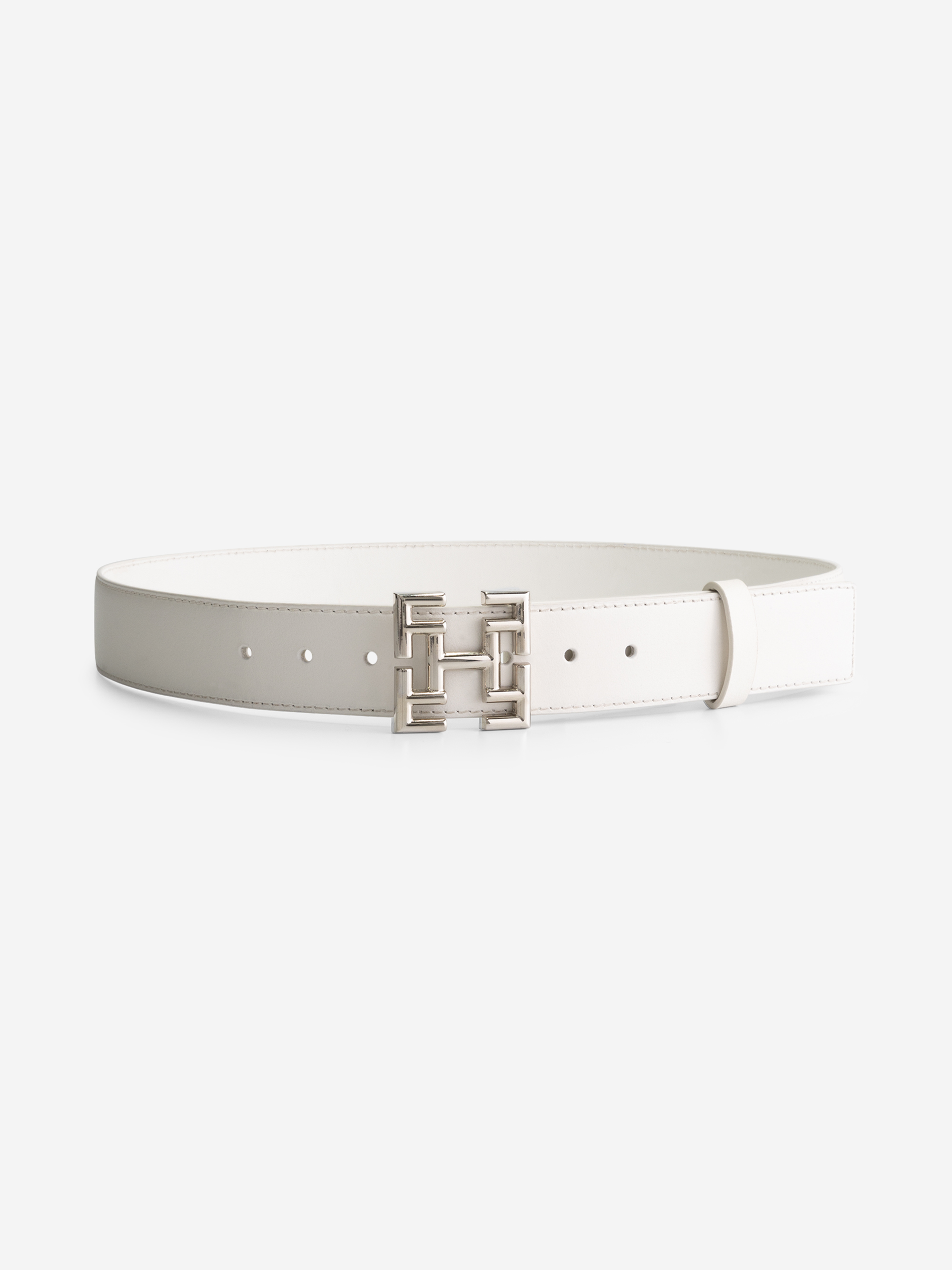 Small belt with logo buckle