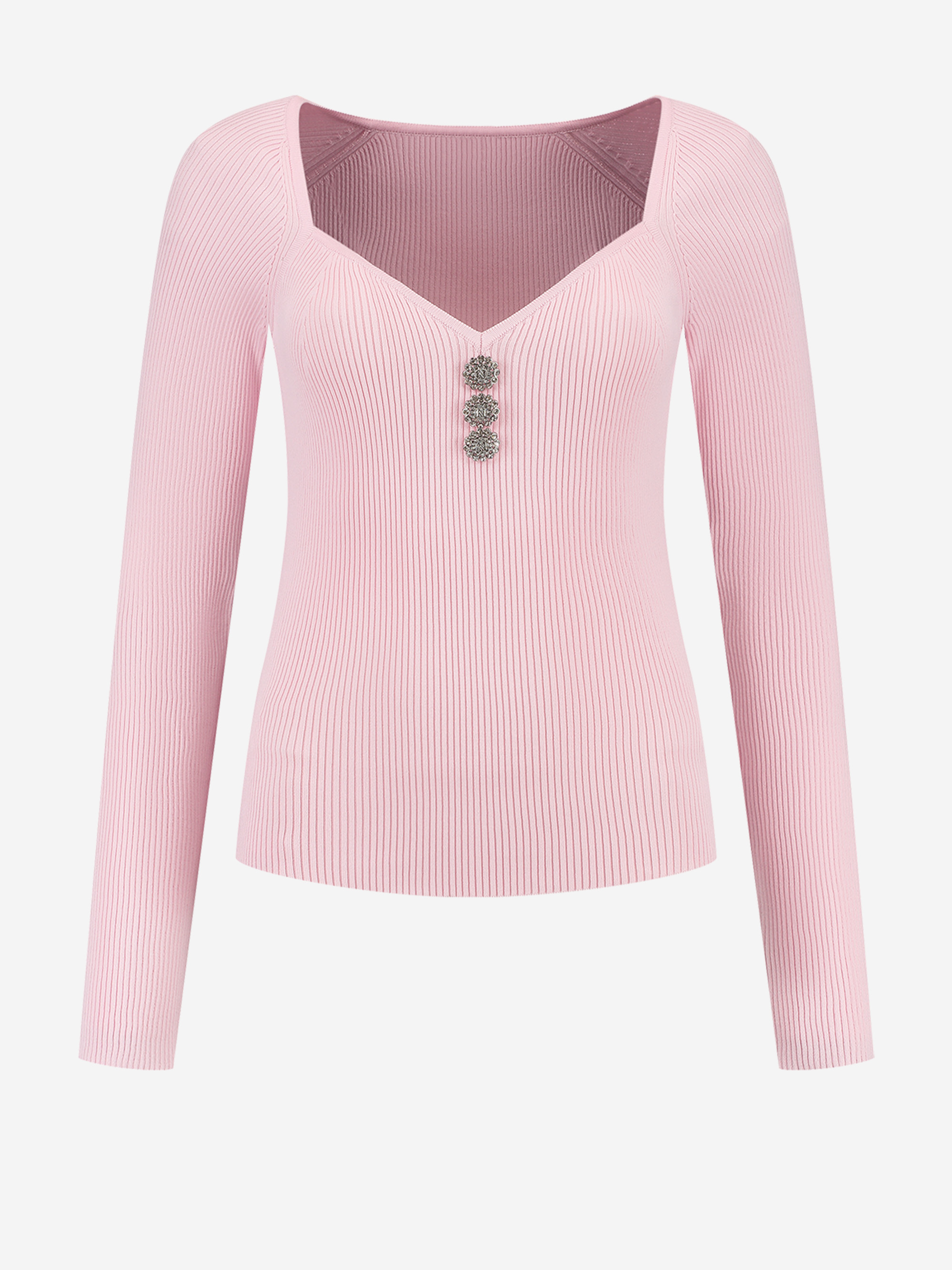 Ribbed top with decorative buttons 