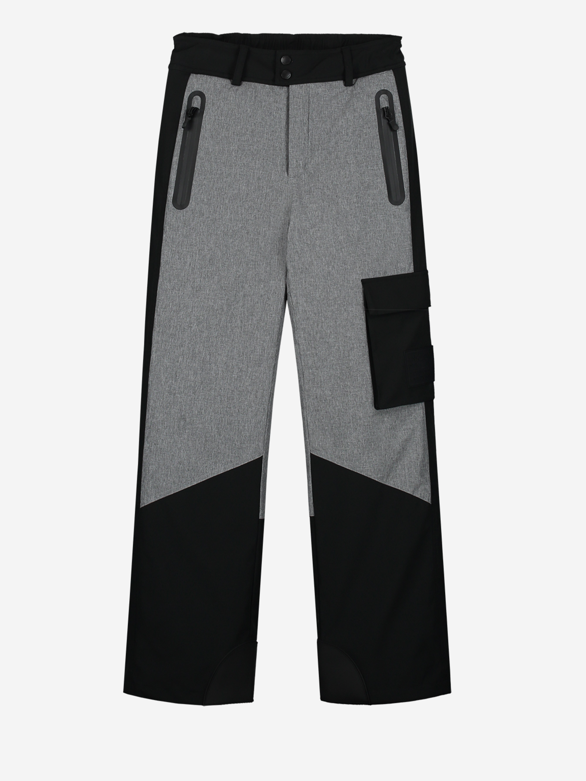 Melange ski pants with adjustable waist