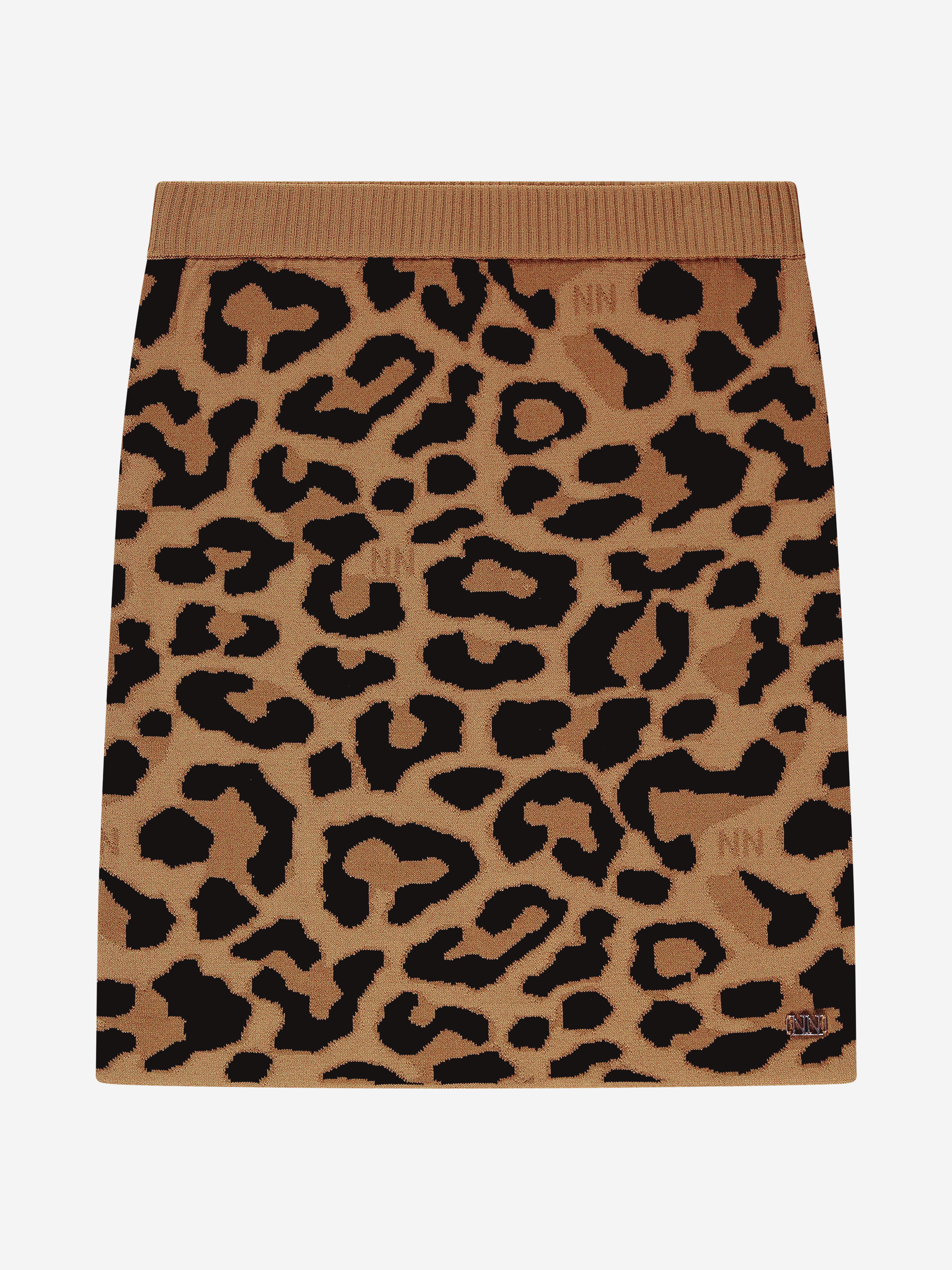 Short skirt with leopard print