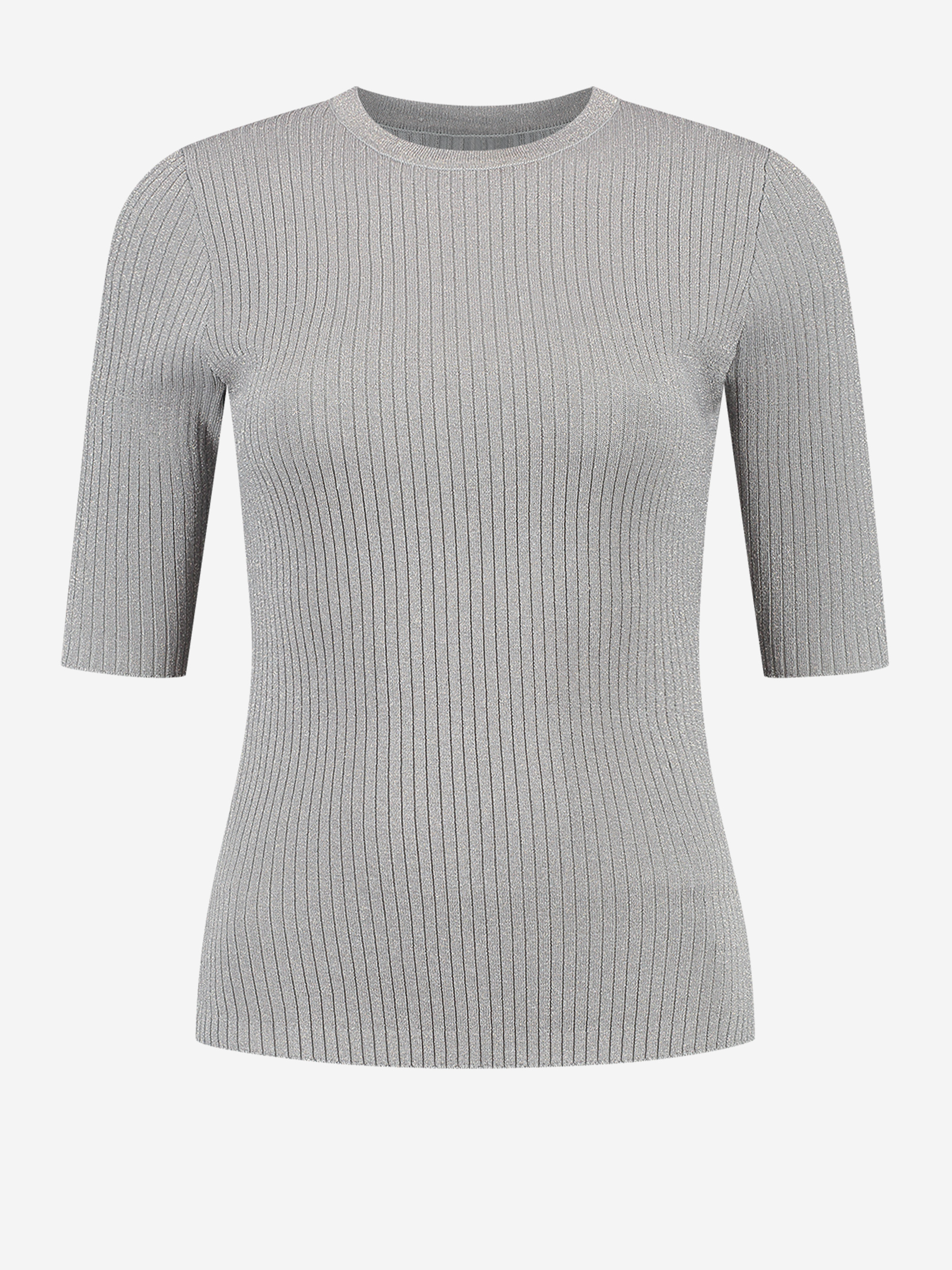 Ribbed top with half sleeves