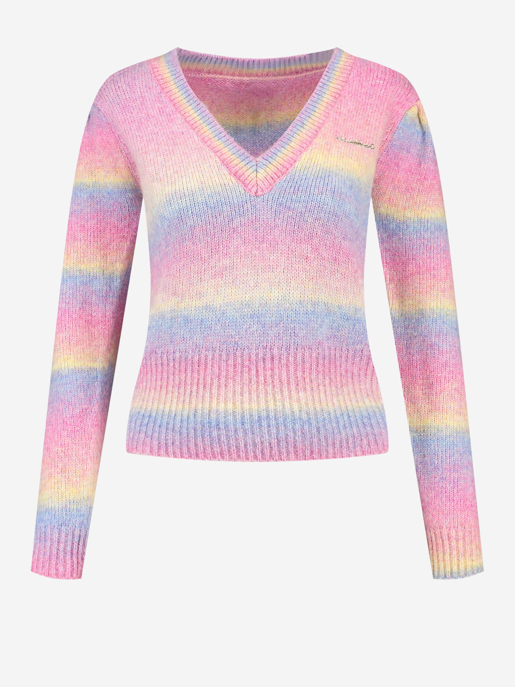 Multicoloured striped sweater