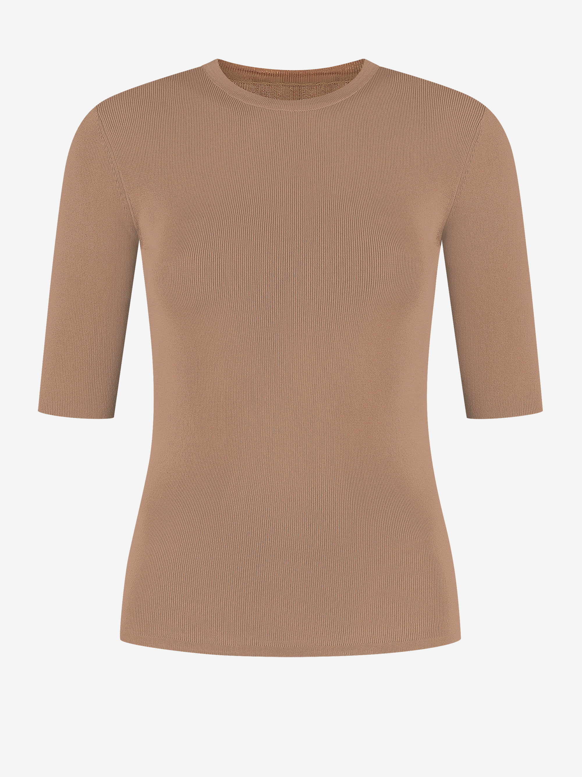 Fitted top with three-quarter length sleeves