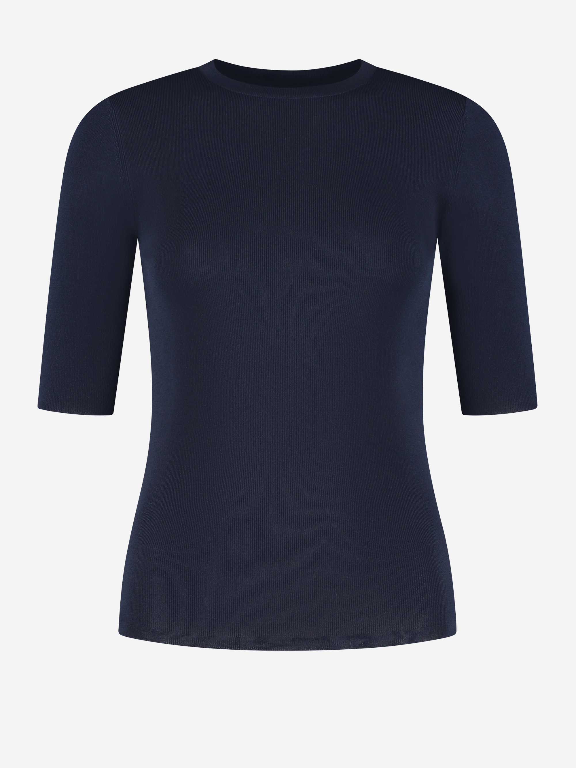 Fitted top with three-quarter length sleeves