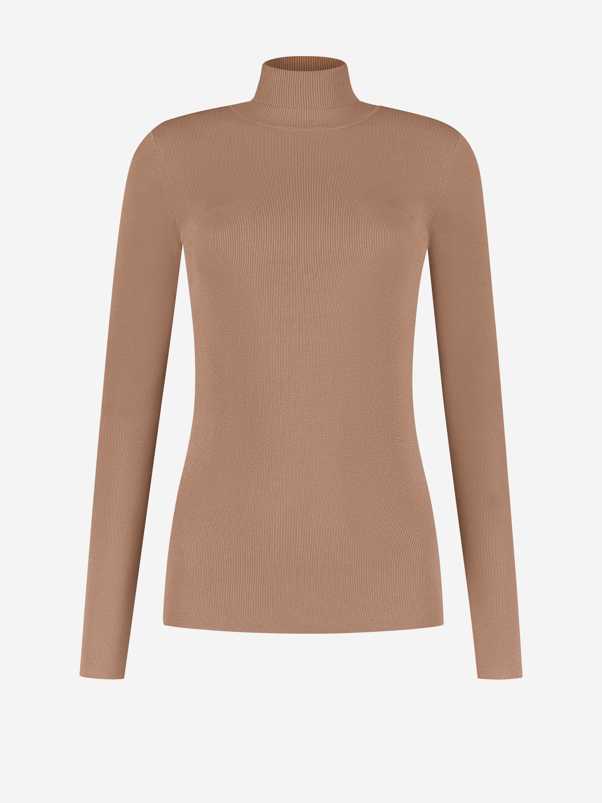 Ribbed top with turtleneck