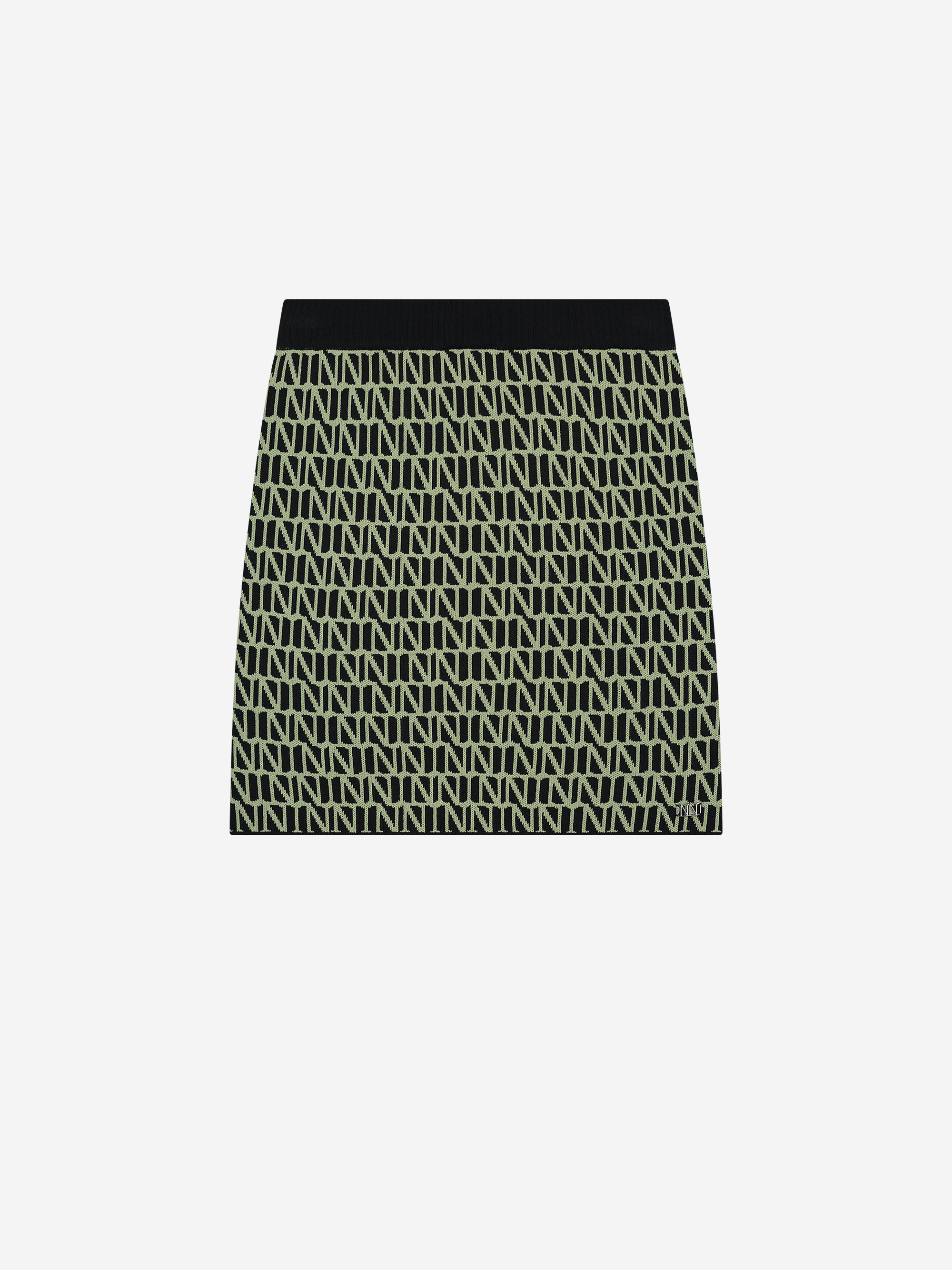 Mid rise skirt with logo pattern