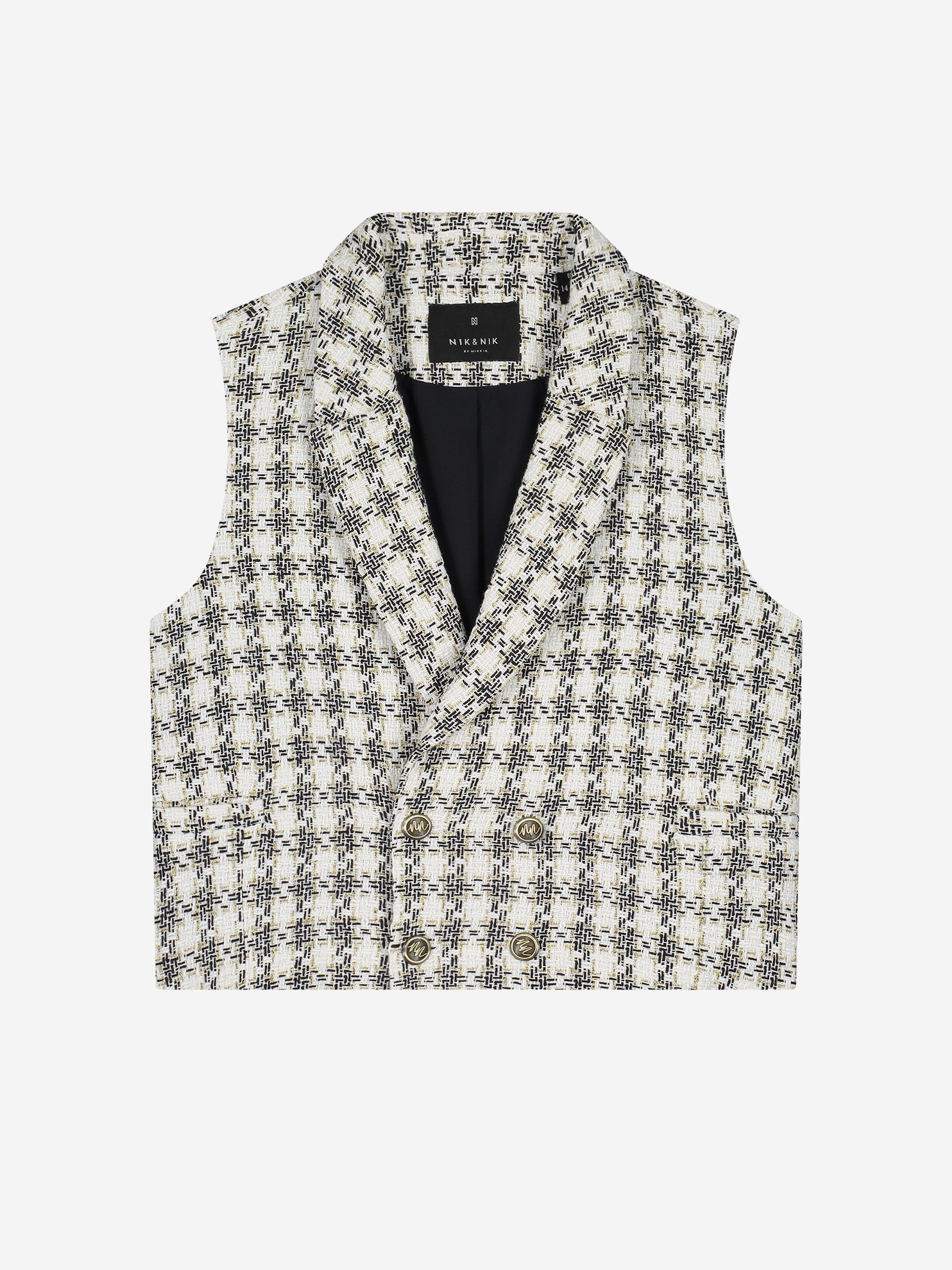 Blazer with tweed pattern
